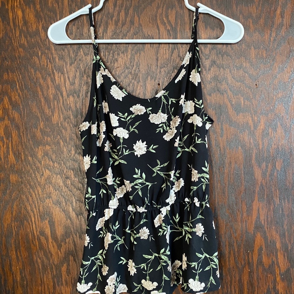 Floral peplum cami